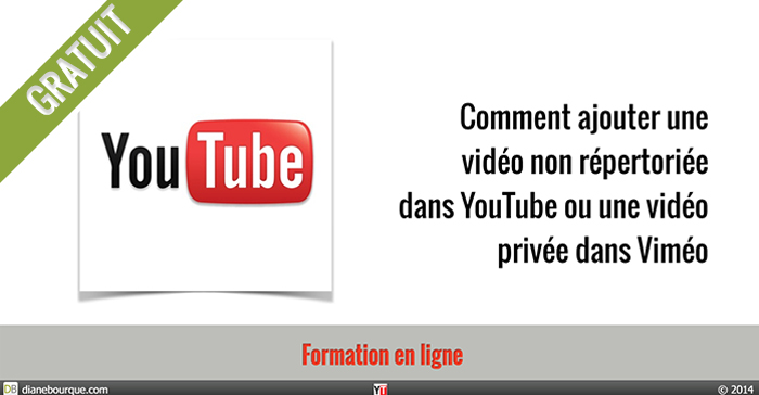Comment ajouter une  vidéo non répertoriée  dans YouTube ou une vidéo privée dans Viméo